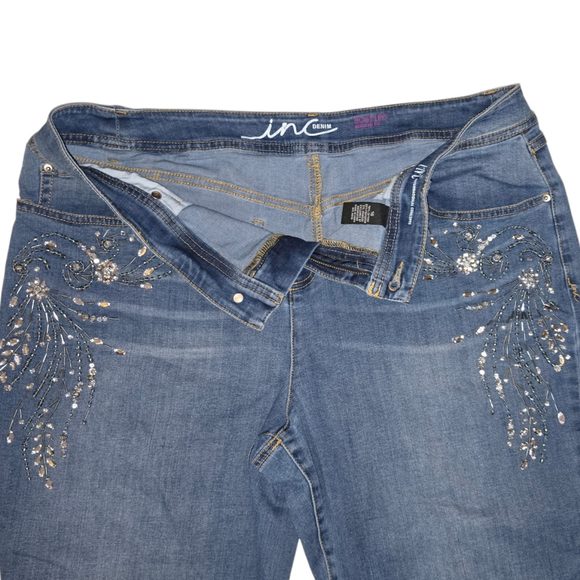 Lot of 2 VTG Y2K INC INTL CONCEPTS Knit  Pants Rhinestone Jeans. SZ 16 Capri - Picture 9 of 13